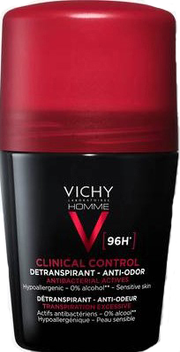 VICHY HOMME DEODORANTE CLINICAL CONTROL 96H ROLL 50 ML - Farmacia Mortise