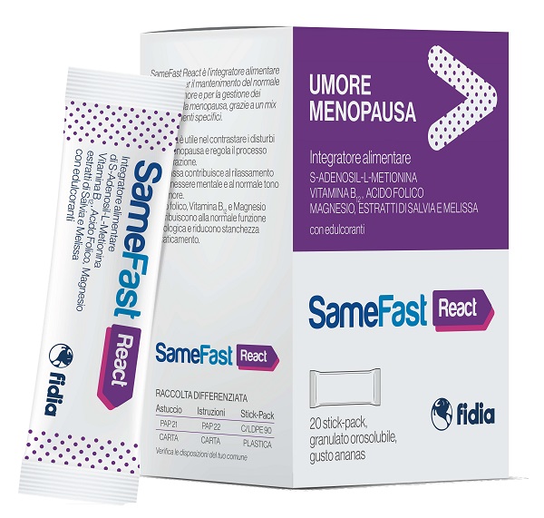 SAMEFAST REACT 20 STICK PACK - Farmacia Mortise