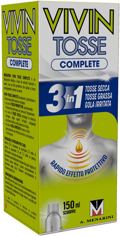 VIVIN TOSSE COMPLETE SCIROPPO PER TOSSE 150 ML - Farmacia Mortise