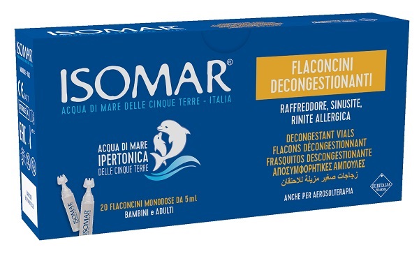 ISOMAR FLACONCINI DECONGESTIONANTI SOLUZIONE IPERTONICA 20 FLACONCINI 5 ML - Farmacia Mortise