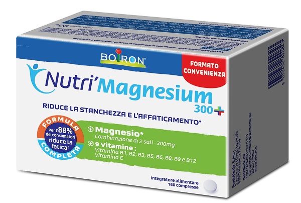 NUTRI'MAGNESIUM 300+ 160 COMPRESSE DA 500 MG SENZA GLUTINE NATURALMENTE PRIVO DI LATTOSIO - Farmacia Mortise