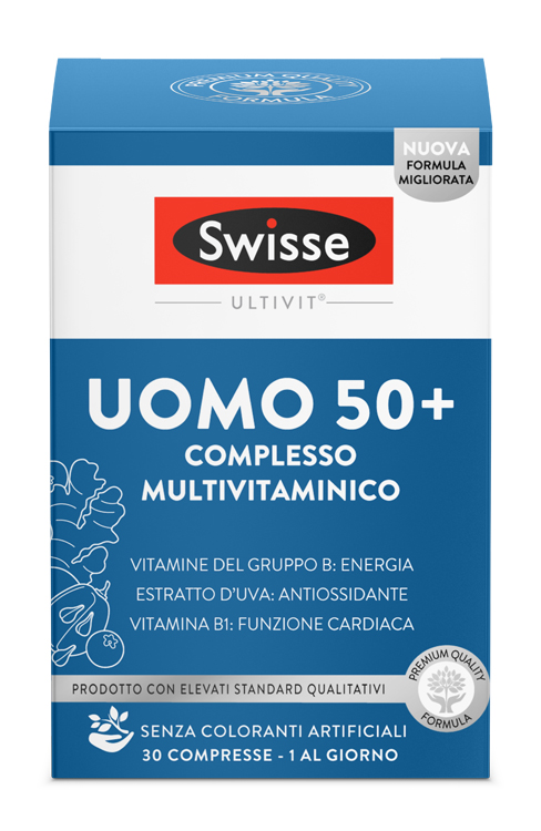SWISSE MULTIVITAMINICO UOMO 50+ 30 COMPRESSE - Farmacia Mortise