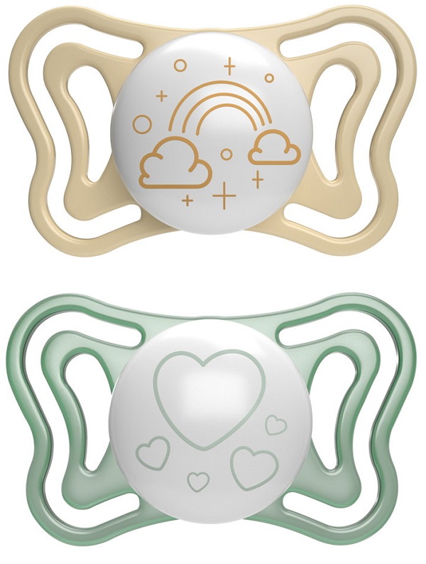 CHICCO SUCCHIETTO LIGHT LUMI SILICONE 2-6M 2 PEZZI - Farmacia Mortise