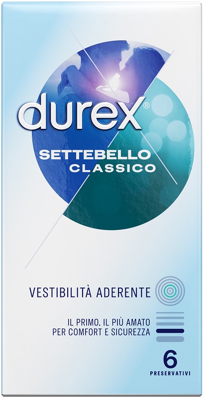 PROFILATTICO DUREX SETTEBELLO CLASSICO 6 PEZZI - Farmacia Mortise
