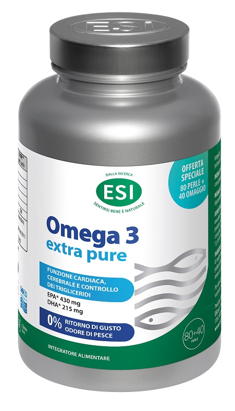 ESI OMEGA 3 EXTRA PURE 80 PERLE + 40 PERLE IN OMAGGIO - Farmacia Mortise