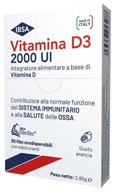 VITAMINA D3 IBSA 2000 UI 30 FILM ORODISPERSIBILI - Farmacia Mortise