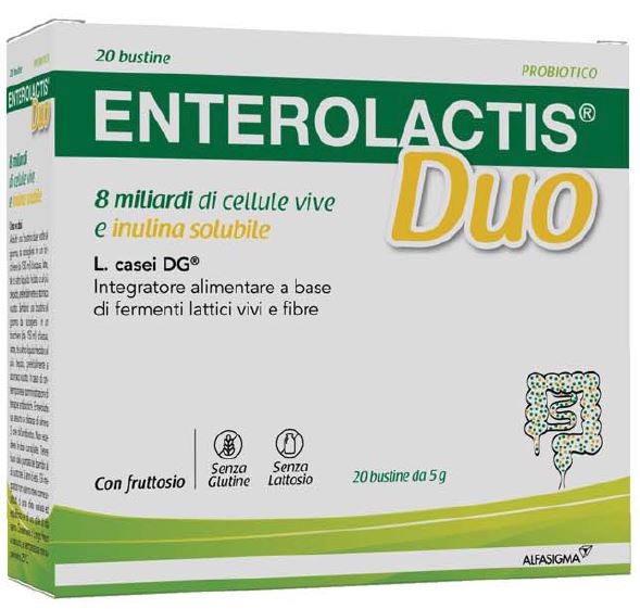 ENTEROLACTIS DUO INULINA 20 BUSTINE 5 G - Farmacia Mortise