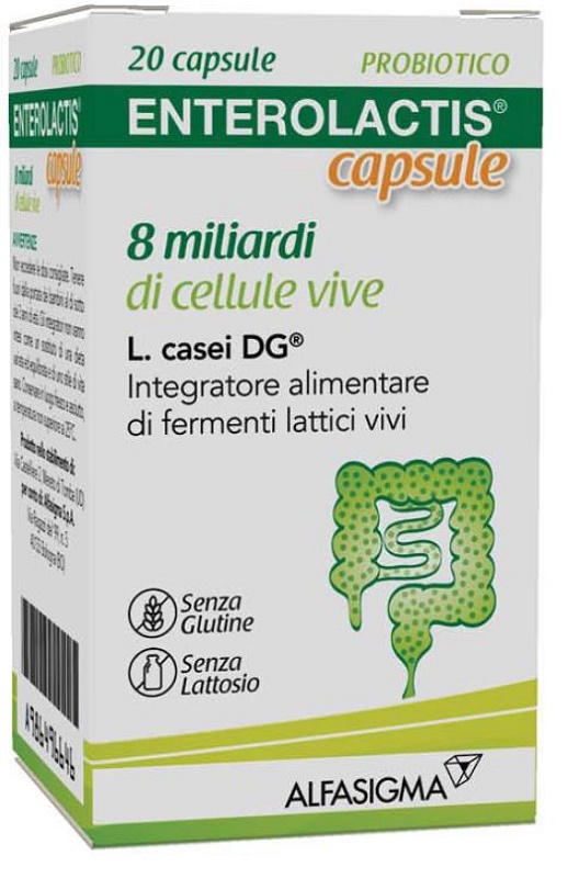 ENTEROLACTIS 20 CAPSULE 8 MILIARDI DI CELLULE VIVE - Farmacia Mortise