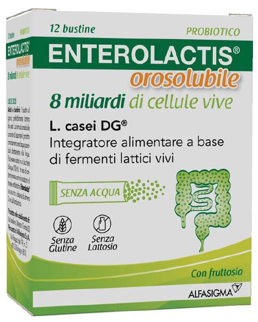 ENTEROLACTIS OROSOLUBILE 12 BUSTINE 8 MILIARDI DI CELLULE VIVE - Farmacia Mortise