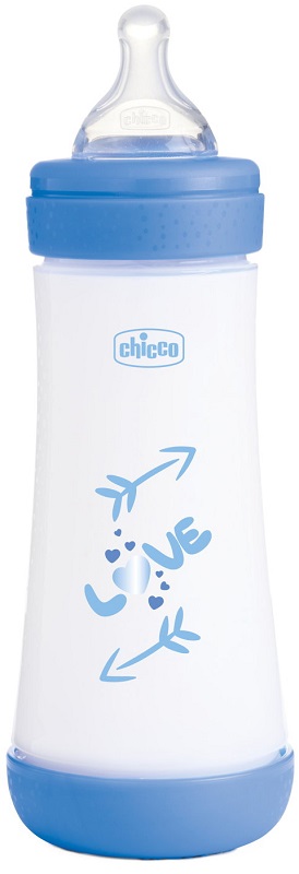 CHICCO BIBERON P5 300ML FAST SILICONE BOY - Farmacia Mortise
