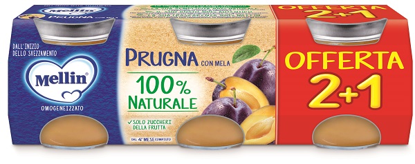 MELLIN OMOGENEIZZATO PRUGNA 3 PEZZI DA 100 G - Farmacia Mortise