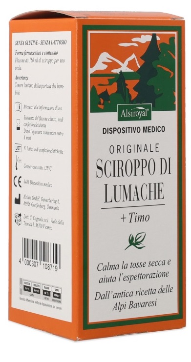 SCIROPPO LUMACHE ORIGINALE ALSITAN 150 ML - Farmacia Mortise