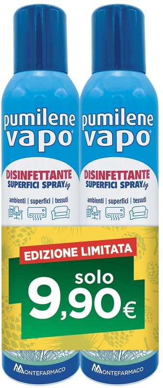 PUMILENE VAPO DISINFETTANTE 2 BOMBOLETTE X 250 ML - Farmacia Mortise
