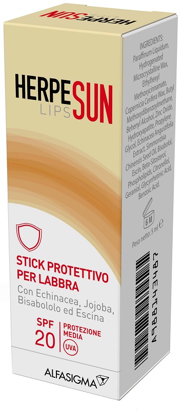 HERPESUN LIP STICK LABBRA SPF 20 5 ML - Farmacia Mortise