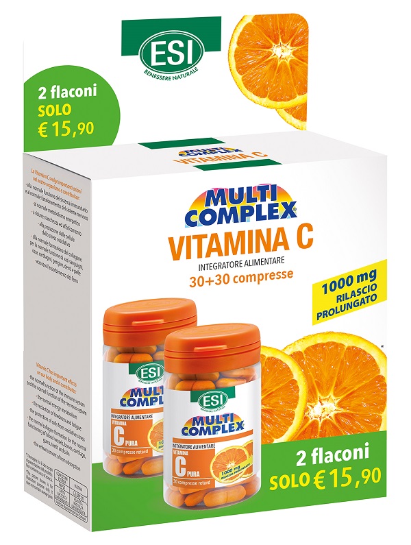 ESI VITAMINA C 1000MG RILASCIO PROLUNGATO 30+30 COMPRESSE SENZA GLUTINE - Farmacia Mortise