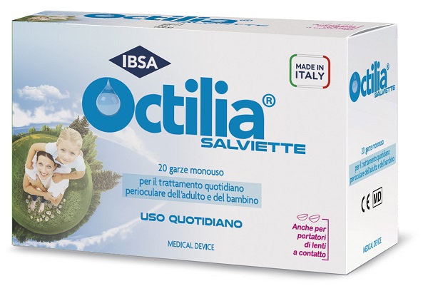 OCTILIA SALVIETTE PERIOCULARI 20 GARZE IN VISCOSA NON STERILI - Farmacia Mortise