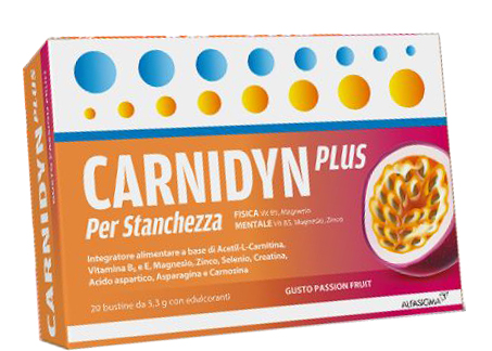 CARNIDYN PLUS 20 BUSTINE DA 5,3 G GUSTO PASSION FRUIT - Farmacia Mortise