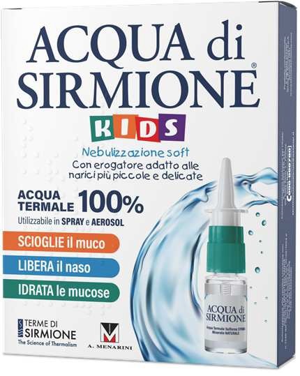 ACQUA DI SIRMIONE KIDS NEBULIZZAZIONE SOFT ACQUA TERMALE 100% 6 FLACONCINI PLURIDOSE DA 15 ML - Farmacia Mortise