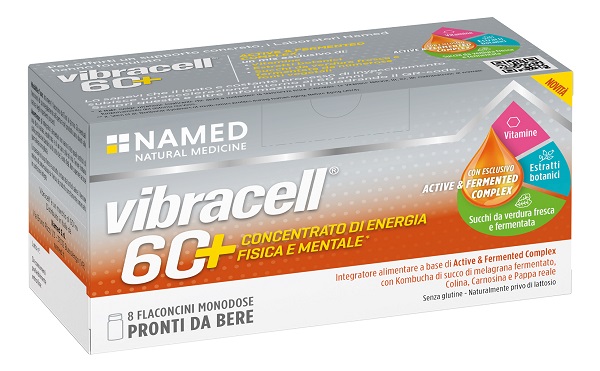 VIBRACELL 60+ 8 FLACONCINI 15 ML SENZA GLUTINE NATURALMENTE PRIVO DI LATTOSIO - Farmacia Mortise