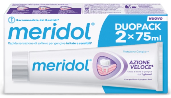 MERIDOL DENTIFRICIO AZIONE VELOCE 75 ML BITUBO - Farmacia Mortise
