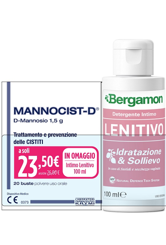 MANNOCIST-D 20 BUSTE TAGLIO PREZZO + BERGAMON DETERGENTE INTIMO LENITIVO 100 ML IN OMAGGIO - Farmacia Mortise